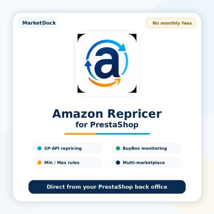 Modulo Amazon Repricer per PrestaShop | Nessun Canone Mensile