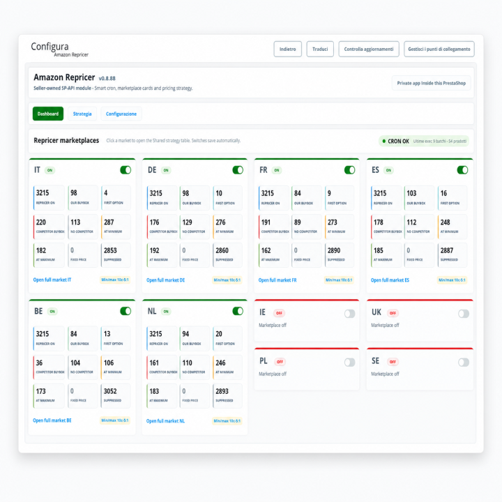 Modulo Amazon Repricer per PrestaShop | Nessun Canone Mensile